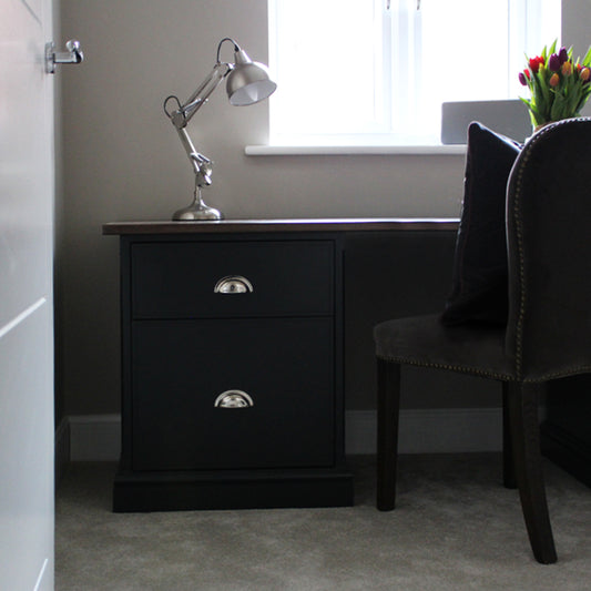 Baslow Double Filing Desk with Oak Top